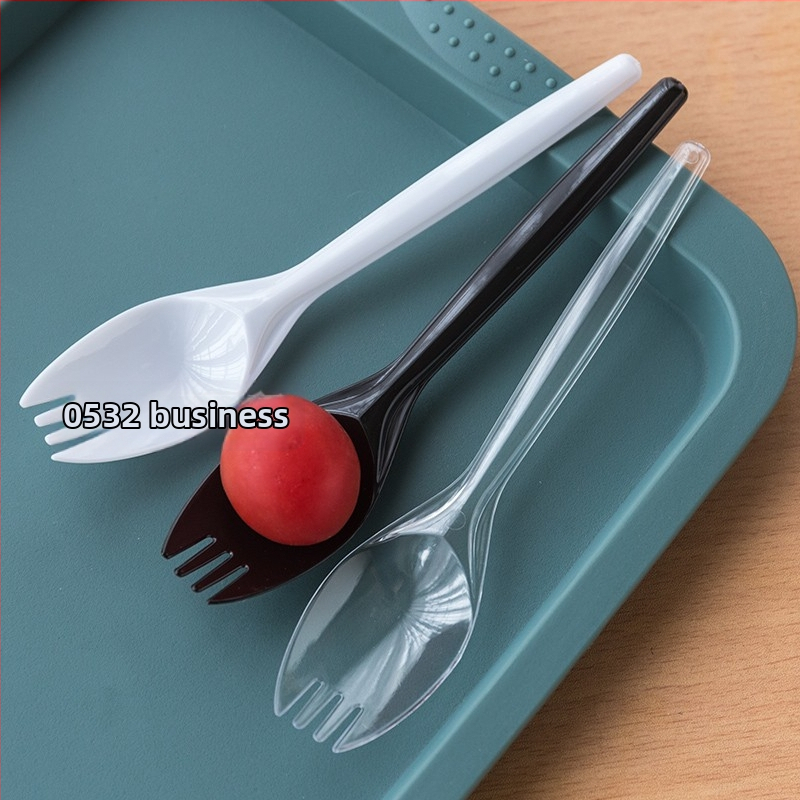 Jednorazová vidlička na pečené sladké zemiaky, individuálne balená, z PP, hrubá a pevná.