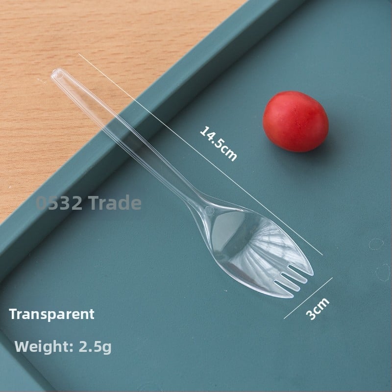 Μίας χρήσης πιρούνι για ψήμένες γλυκοπατάτες, παχύ και ανθεκτικό από PP, ατομικά συσκευασμένο.