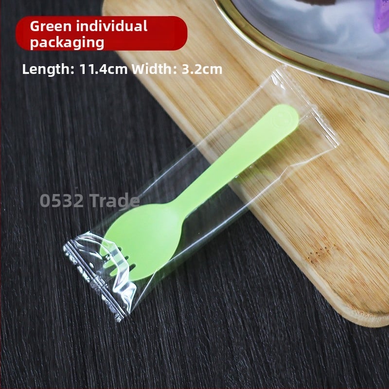 Μίας χρήσης πιρούνι για ψήμένες γλυκοπατάτες, παχύ και ανθεκτικό από PP, ατομικά συσκευασμένο.