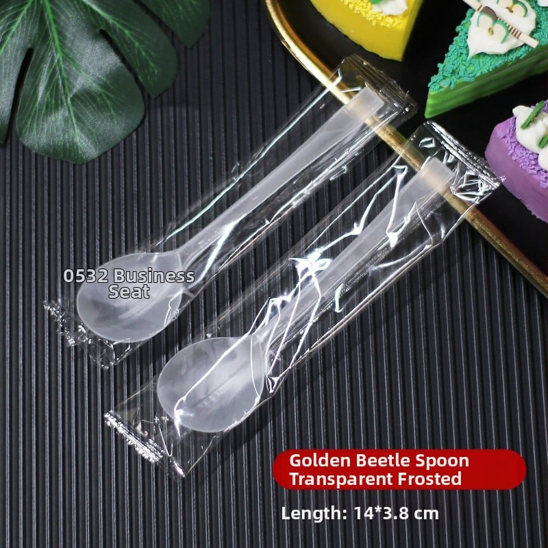 Μίας χρήσης πιρούνι για ψήμένες γλυκοπατάτες, παχύ και ανθεκτικό από PP, ατομικά συσκευασμένο.