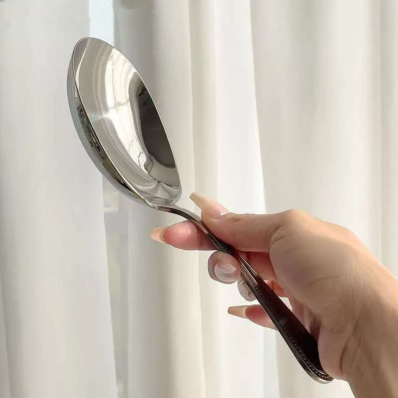 Žlica za juhu od 201 nerđajućeg čelika, moderni minimalistički stil (Materijal: 201; Broj proizvoda: 712; Završna obrada: ogledno polirana)