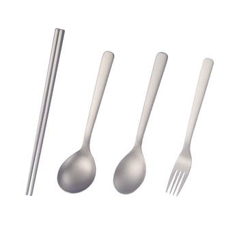 Τριμελές σετ από τιτάνιο για τραπέζι: πιρούνι, κουτάλι και ξυλάκια, Ma Lun Guang γυαλισμένο, παιδικό, μοντέρνο μινιμαλιστικό στυλ