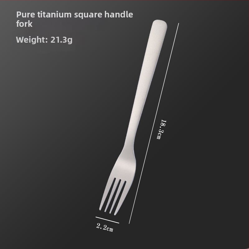 Τριμελές σετ από τιτάνιο για τραπέζι: πιρούνι, κουτάλι και ξυλάκια, Ma Lun Guang γυαλισμένο, παιδικό, μοντέρνο μινιμαλιστικό στυλ