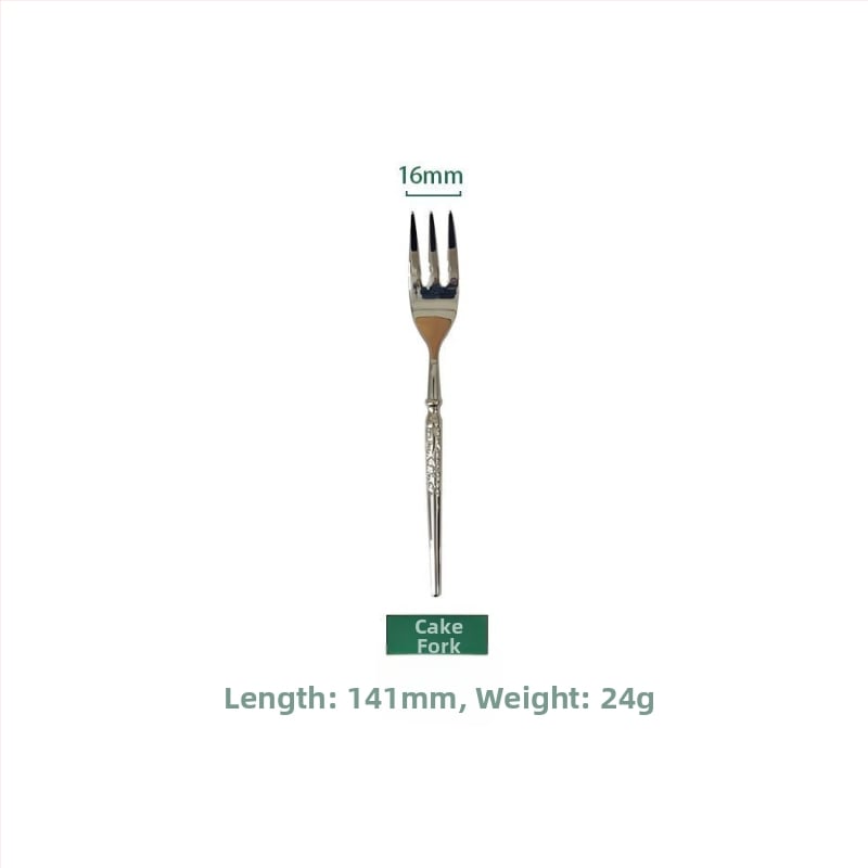 Σετ δυτικής μαχαιροπίρουνας από ανοξείδωτο ατσάλι 304, χτυπημένη υφή, χειροποίητο, καθρέπτισμα φινιρίσματος, ελαφρύς πολυτελής ρετρό στυλ