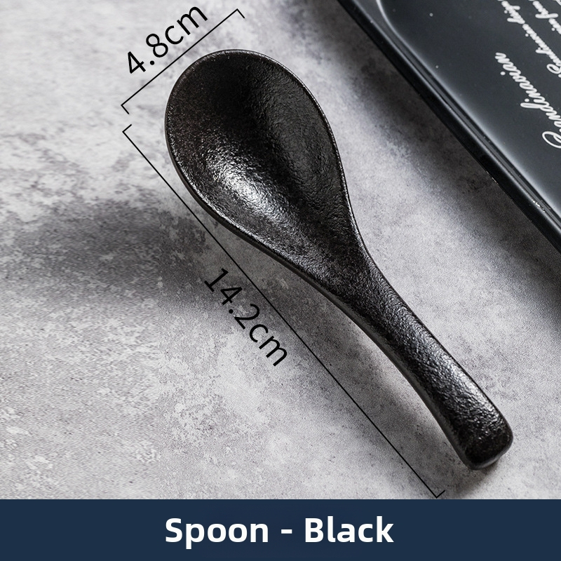 Jaapani stiilis keraamiline supilusikas pikkade käepidemetega