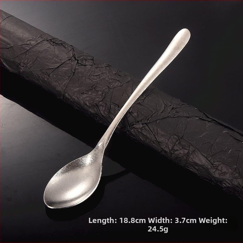 Jää lusikas puhtast titaanist, südamekujuline kristallidisain ja pikk käepide (modernne minimalistlik stiil; kohandamine saadaval)