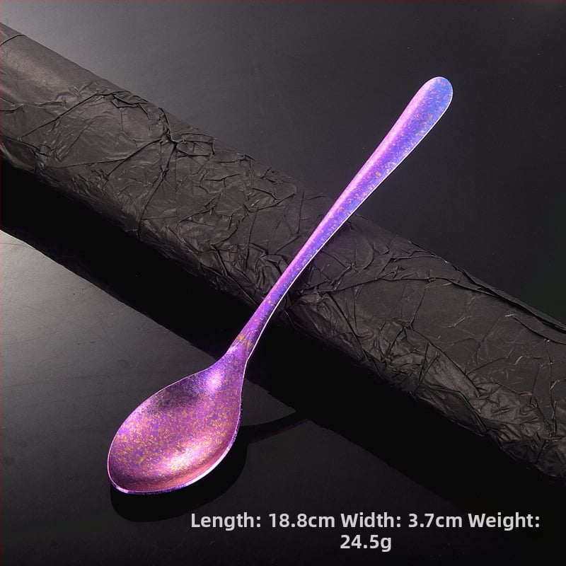 Jää lusikas puhtast titaanist, südamekujuline kristallidisain ja pikk käepide (modernne minimalistlik stiil; kohandamine saadaval)