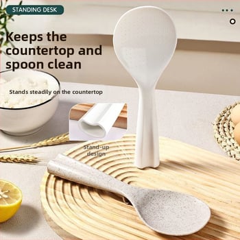 Riisilusikas mittekleepuva pinnaga, toidukvaliteedist silikoon, kuumuskindel, põletushaavade vastane, käepide PP