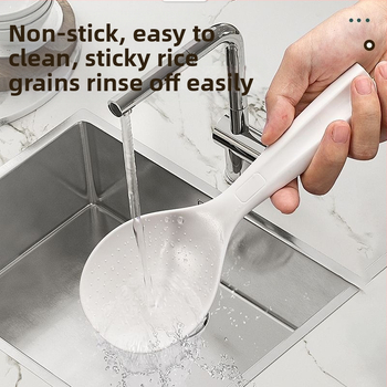 Riisilusikas mittekleepuva pinnaga, toidukvaliteedist silikoon, kuumuskindel, põletushaavade vastane, käepide PP