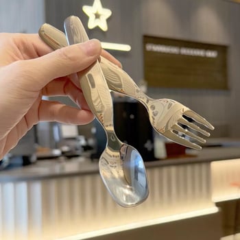 Laste lusikas roostevabast terasest, Korea stiilis, peegelviimistlus, Hongzheng bränd