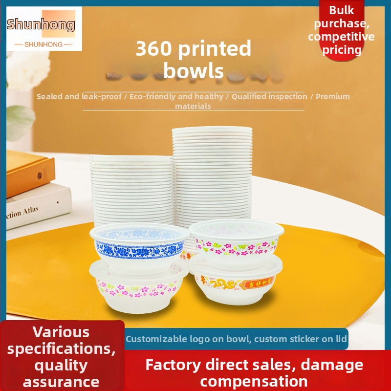 Jednorázová plastová súprava okrúhlych misiek a príslušenstva z PP, obsahuje misiek a paličky, tlač loga možná, vhodné na bankety a svadby