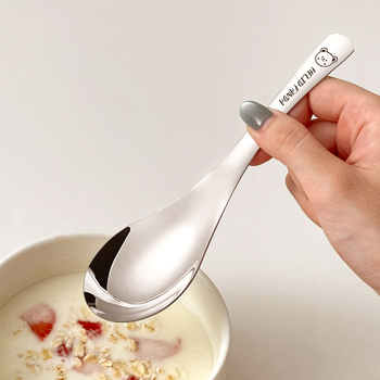 Laste Earl lusikas 304 roostevabast terasest, armas Hehe bear muster, peegelviimistlus