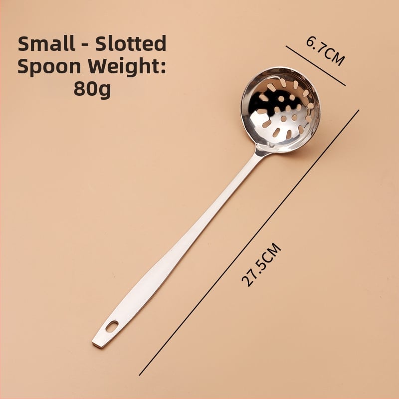 Köögilabidas drenaaživentidega, pikk käepide, roostevabast terasest, kuumuskindel, põletuste vältimine