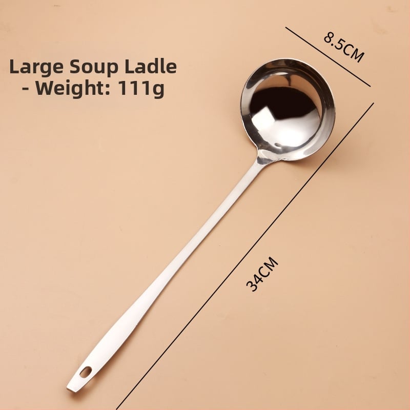 Köögilabidas drenaaživentidega, pikk käepide, roostevabast terasest, kuumuskindel, põletuste vältimine