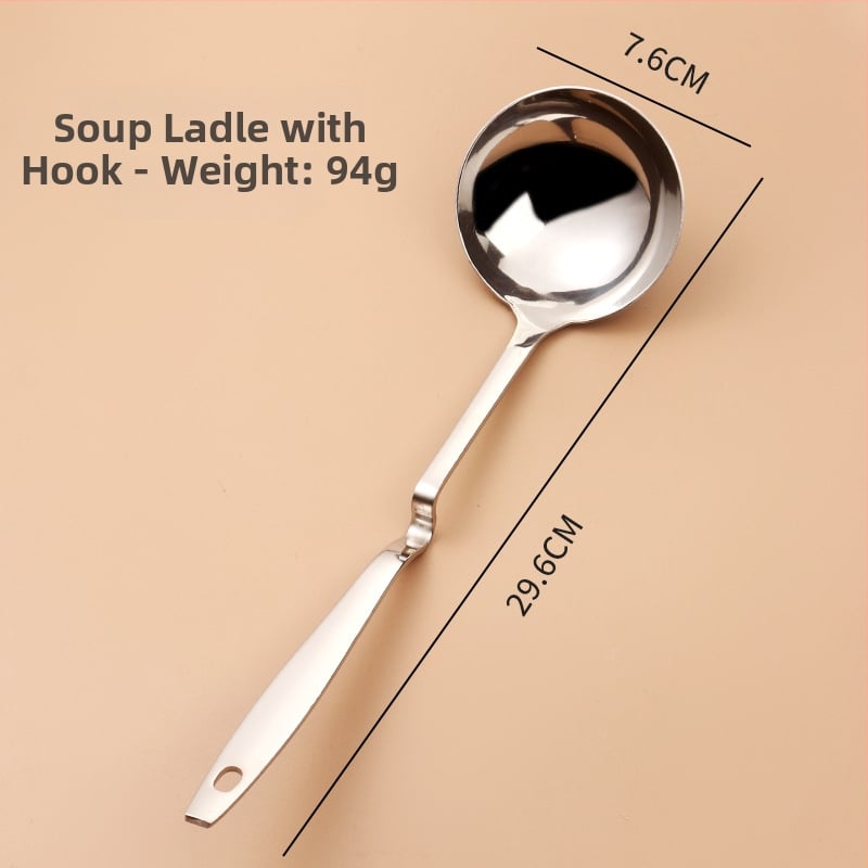 Köögilabidas drenaaživentidega, pikk käepide, roostevabast terasest, kuumuskindel, põletuste vältimine