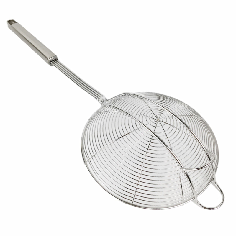 Skimmer για κατσαρόλα με μακριά λαβή και διπλά αγκίστρια — ανοξείδωτο ατσάλι 304, αντοχή σε υψηλές θερμοκρασίες