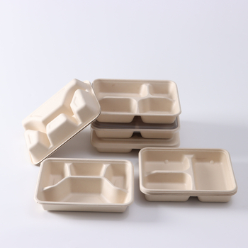 Yihexing vienkartinė popierinė pietų dėžutė, 1100 ml, biodegraduojanti, 2 mm storio, pakuotė 50 vnt.