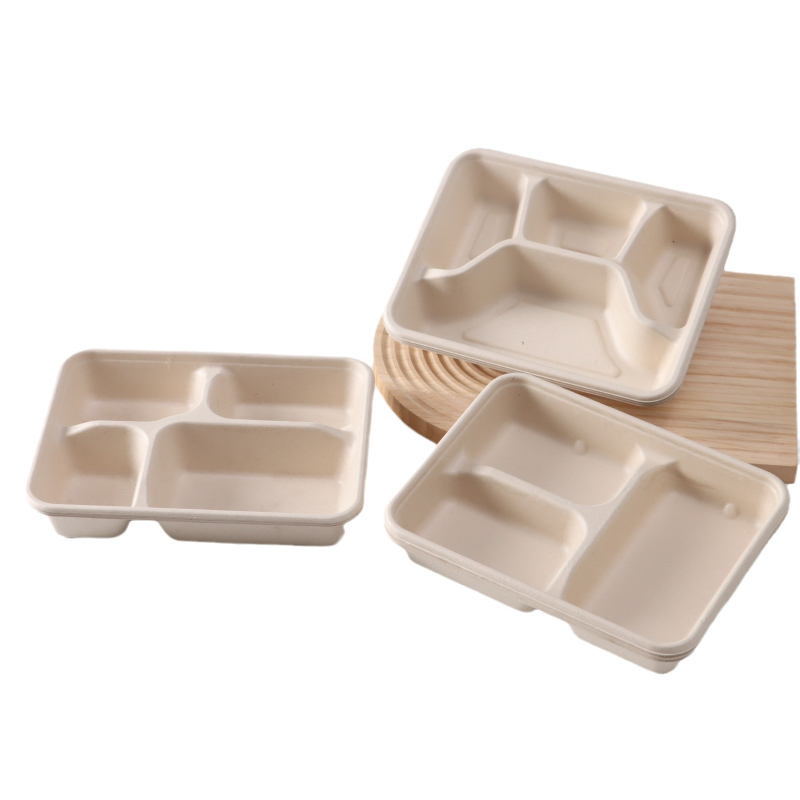 Yihexing vienkartinė popierinė pietų dėžutė, 1100 ml, biodegraduojanti, 2 mm storio, pakuotė 50 vnt.