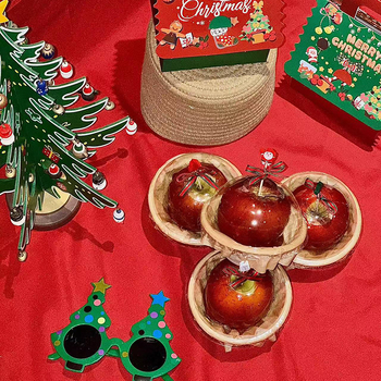 Apskrito popierinio desertinio dubenėlio su skylutėmis, talpa 220 ml, biologiškai skaidrus, lengvas prabangos stilius, pritaikomas