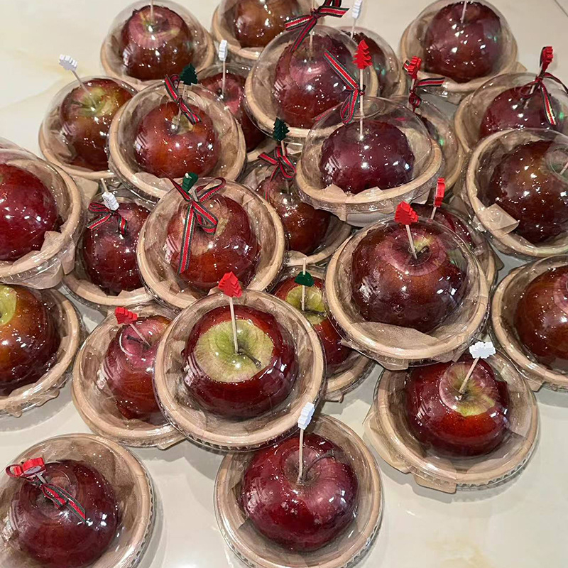 Apskrito popierinio desertinio dubenėlio su skylutėmis, talpa 220 ml, biologiškai skaidrus, lengvas prabangos stilius, pritaikomas