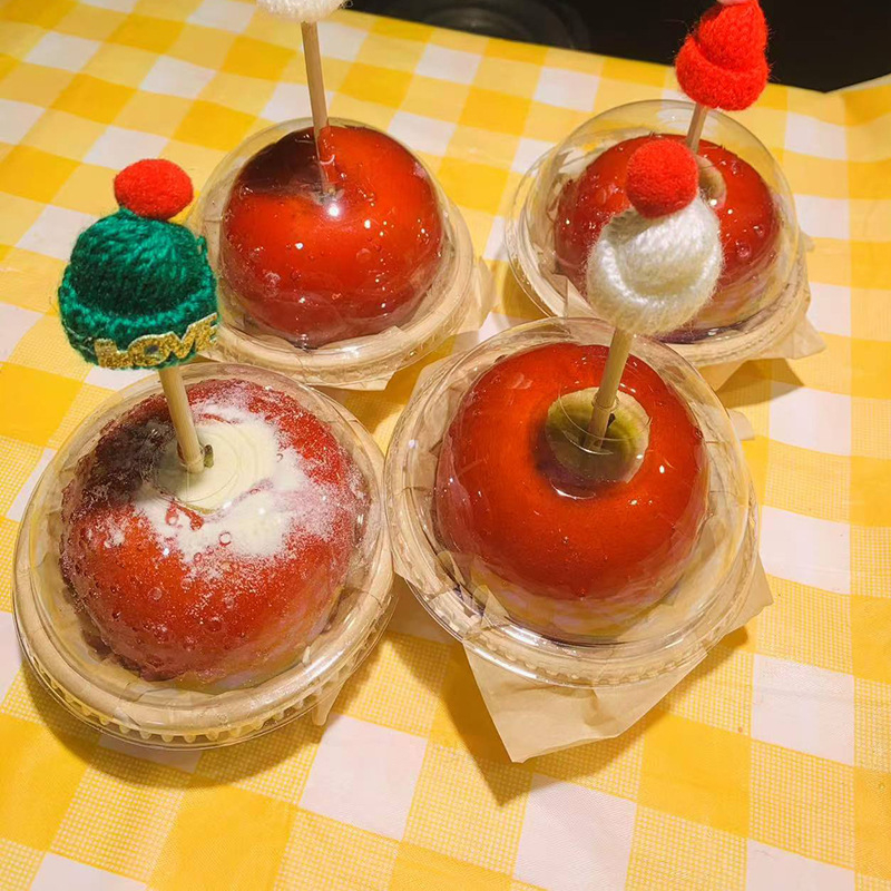 Apskrito popierinio desertinio dubenėlio su skylutėmis, talpa 220 ml, biologiškai skaidrus, lengvas prabangos stilius, pritaikomas