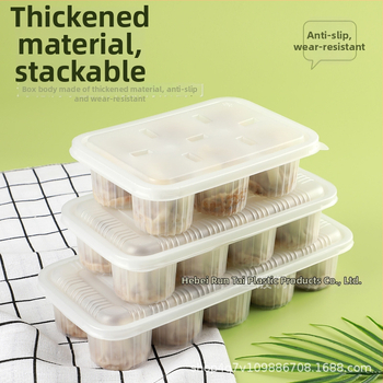 8-dielna jednorazová krabica na balenie dim sum, plastová, potravinárskej kvality, uzavretá