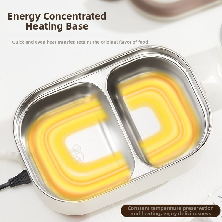 Prenosná elektrická krabička na obed s bezvodným ohrevom, objem 1,1–1,2 L, 18 W, 220 V, vnútorná nádoba z 304 nerezovej ocele, dvojitá izolácia