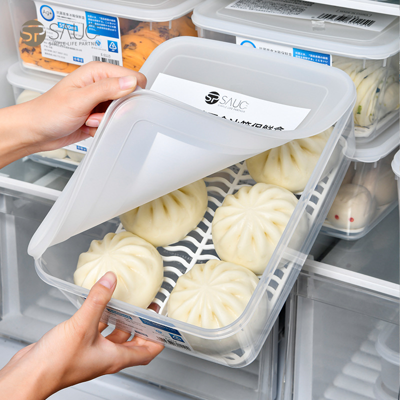 Антибактериален контейнер за парени хлебчета и кнедли, PP+PE, квадратна форма, капацитет 4.1-5 L, подходящ за микровълнова, хранително качество