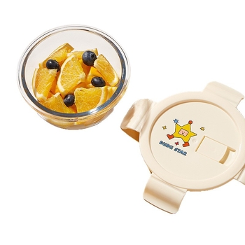 Xilekou стъклена кутия за обяд, боросиликатно стъкло, подходяща за микровълнова, кръгла, 800–1000 ml, плътно уплътняващ капак