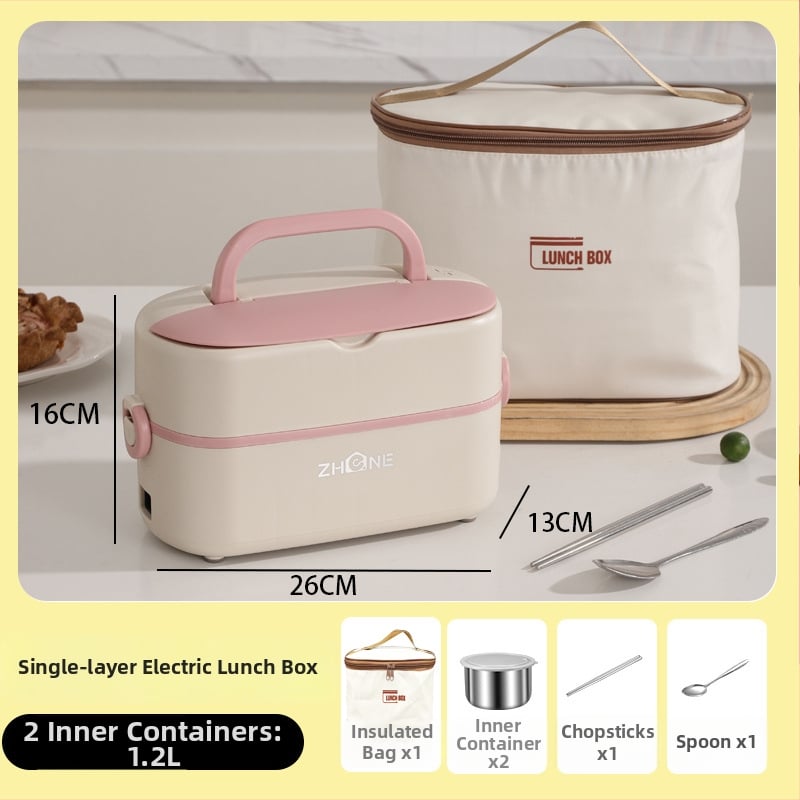 Cutie pentru prânz electrică – capacitate mare 2,0 L, vas interior detașabil din oțel inoxidabil 304, încălzire 250W, alimentare 220V, design izolat