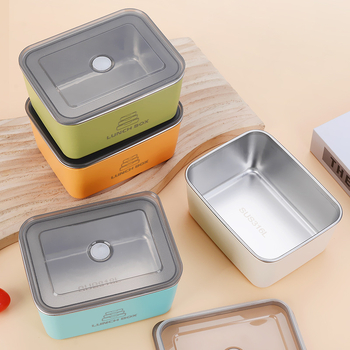 316 неръждаема стомана кутия за обяд с двойнослойна изолация, микровълнова безопасна с капак, за офис