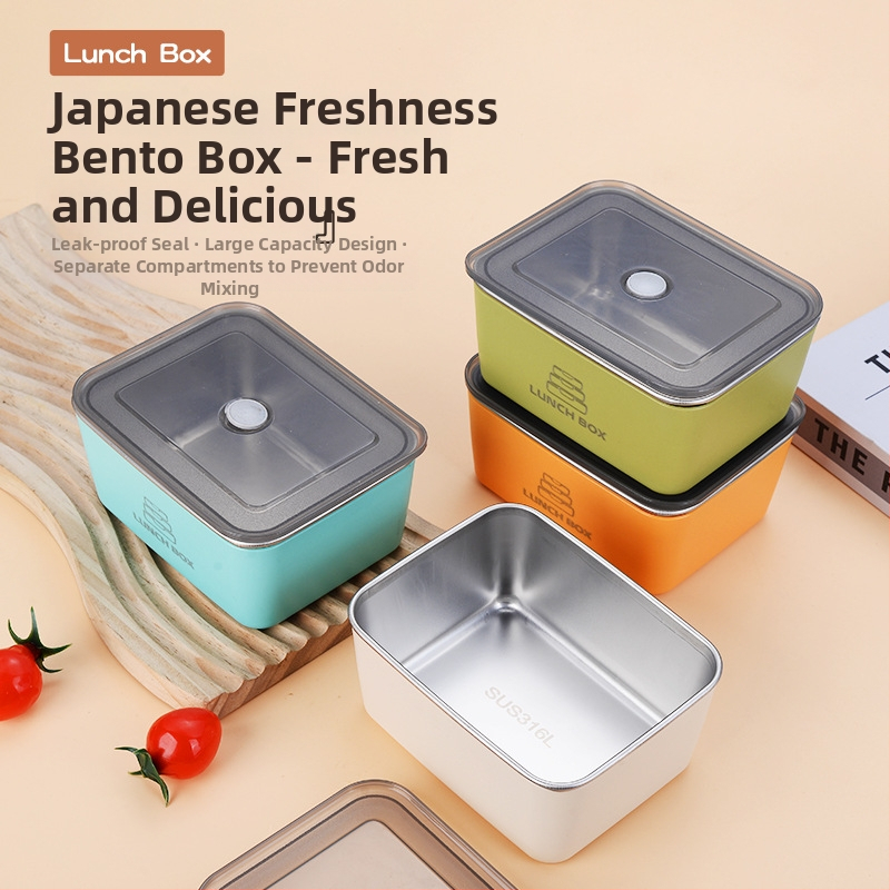 316 неръждаема стомана кутия за обяд с двойнослойна изолация, микровълнова безопасна с капак, за офис