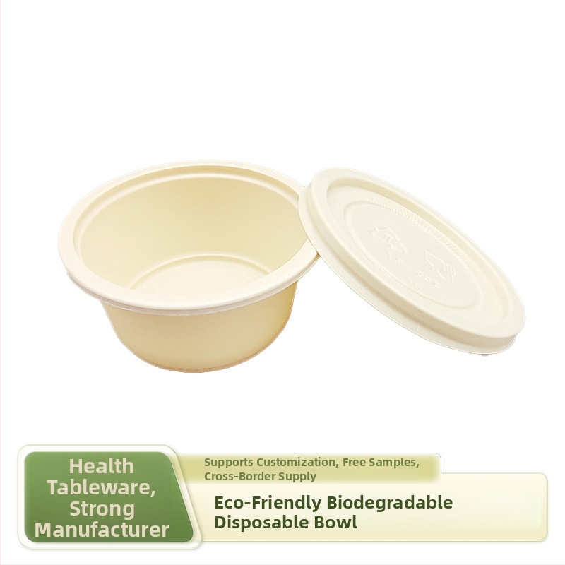 Jednorázové biologicky rozložiteľné boxy na obed z kukuričného škrobu s viečkom, vhodné do mikrovlnky