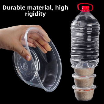 Ühekordne plastikust toidukauss, ümmargune, paksu seinaga, maht 300–900 ml, 600 tk/pak