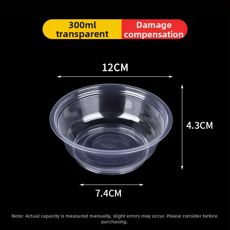 Ühekordne plastikust toidukauss, ümmargune, paksu seinaga, maht 300–900 ml, 600 tk/pak