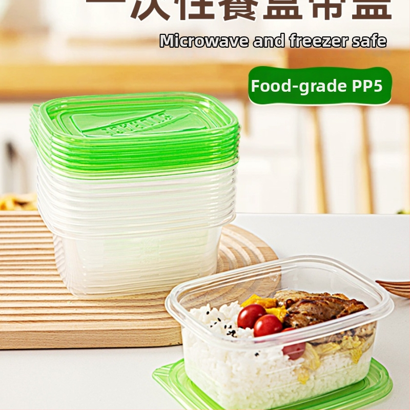 Jednorázová PP krabička na obed s misou a paličkami, potravinárska kvalita, biologicky rozložiteľná, pre kancelárske použitie