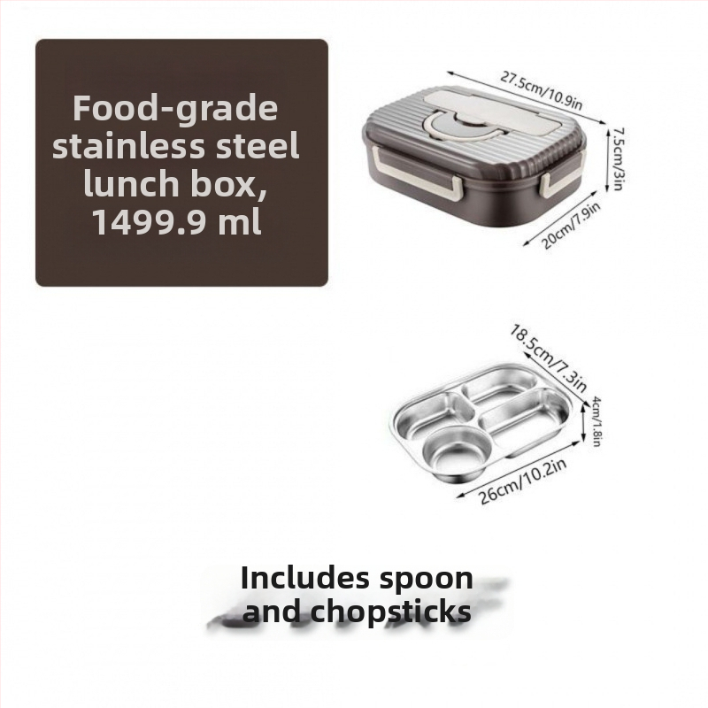 Изолирана кутия за обяд с капак, хранително безопасна 316 неръждаема стомана, четири слоя с разделени отделения, вместимост под 300 ml, преносима