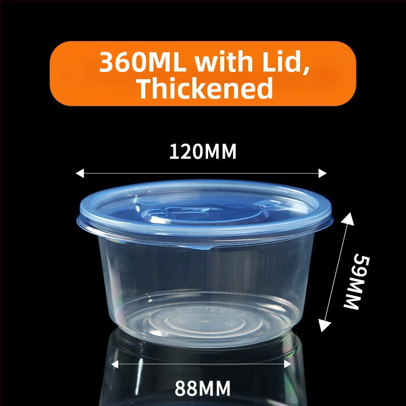 Jednorázová miska, spevnený PP5, vysokoteplotná odolnosť, mikrovlnná rúra, tlač loga