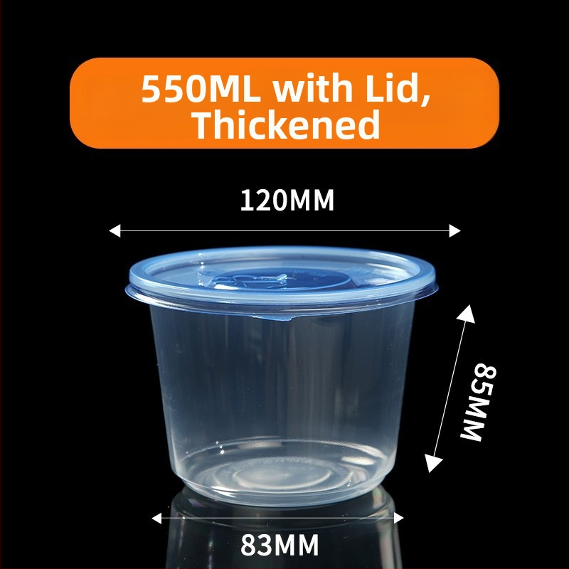 Jednorázová miska, spevnený PP5, vysokoteplotná odolnosť, mikrovlnná rúra, tlač loga