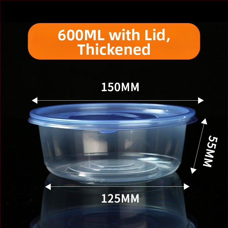 Jednorázová miska, spevnený PP5, vysokoteplotná odolnosť, mikrovlnná rúra, tlač loga