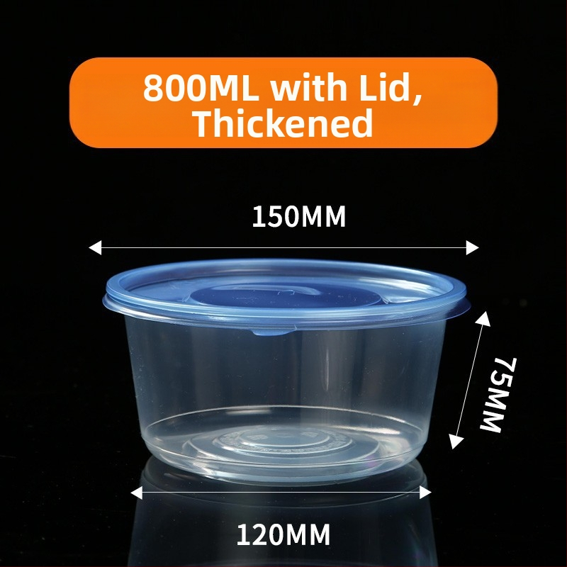 Jednorázová miska, spevnený PP5, vysokoteplotná odolnosť, mikrovlnná rúra, tlač loga