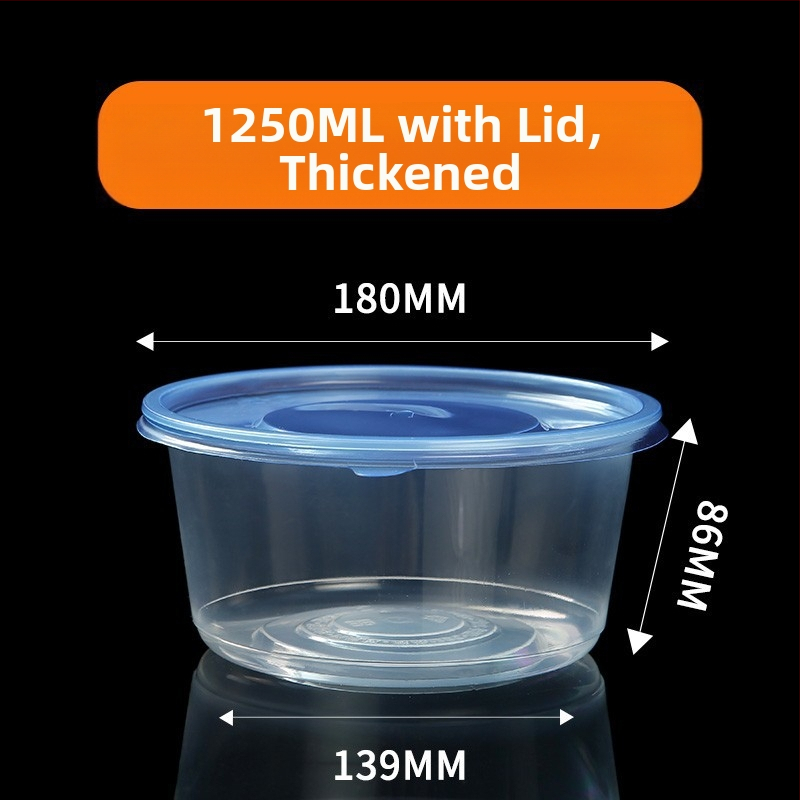 Jednorázová miska, spevnený PP5, vysokoteplotná odolnosť, mikrovlnná rúra, tlač loga