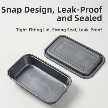 Jednorazová obdĺžniková krabica na obed, vhodná do mikrovlnky, potravinársky PP materiál, možnosť potlače loga