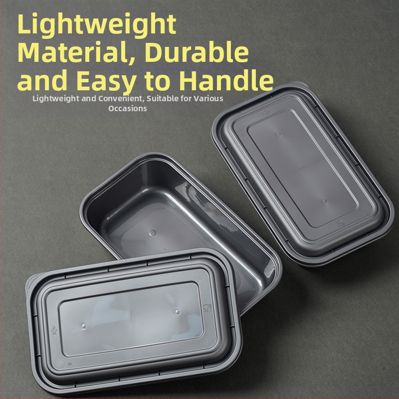 Jednorazová obdĺžniková krabica na obed, vhodná do mikrovlnky, potravinársky PP materiál, možnosť potlače loga