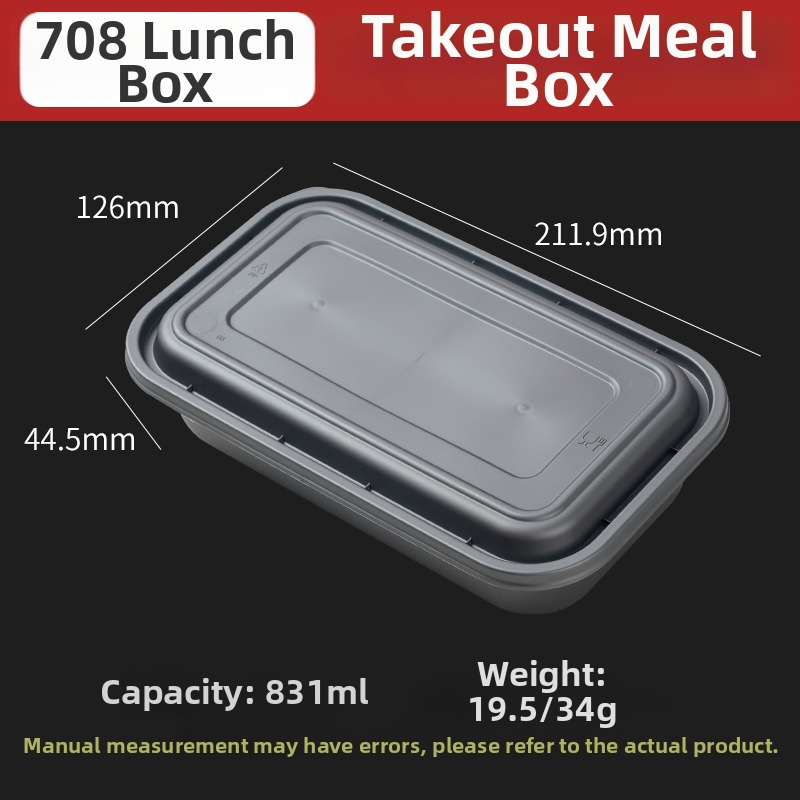 Jednorazová obdĺžniková krabica na obed, vhodná do mikrovlnky, potravinársky PP materiál, možnosť potlače loga