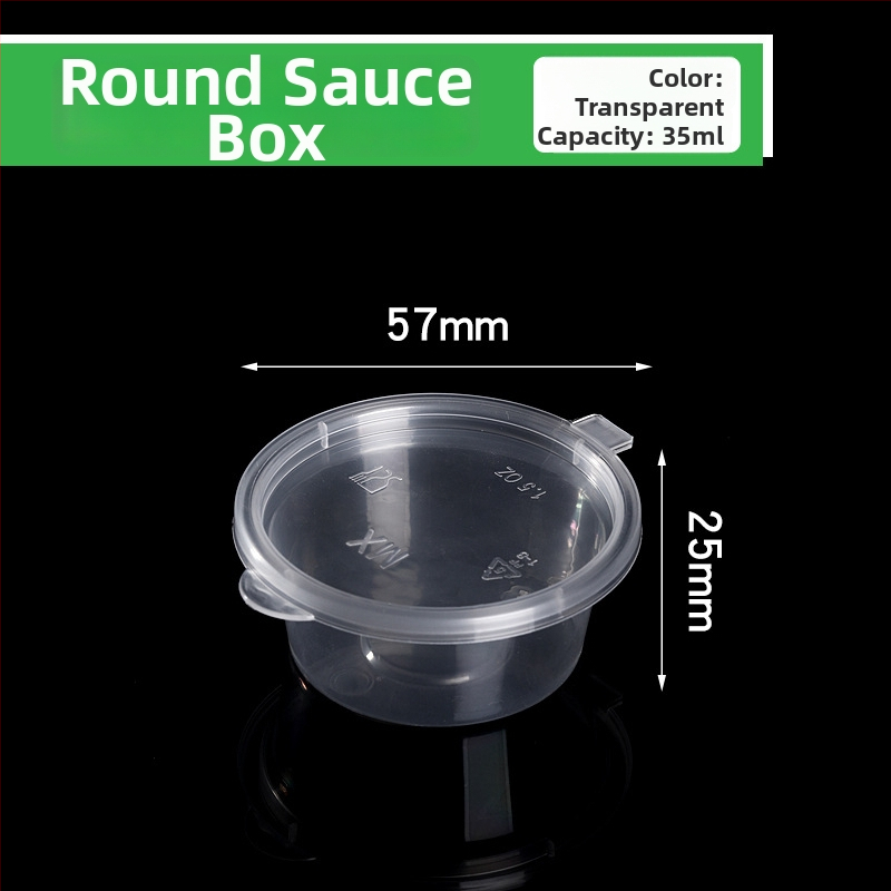 Jednorázový pohár na omáčku s viečkom na donášku, z plastu, vhodné do mikrovlnky, tlač loga k dispozícii, prispôsobenie k dispozícii