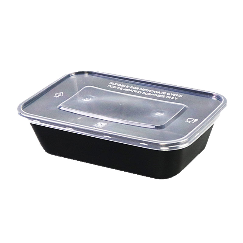 Безкапакова еднократна кутия за доставка, удебелена правоъгълна пластмасова кутия, материал PP-5, опаковка 50 бр, микровълнова безопасна