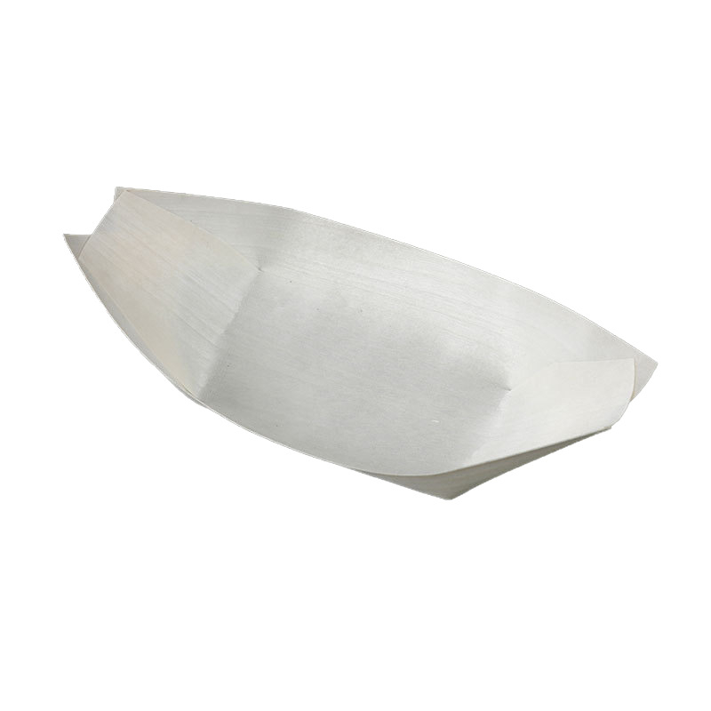 Medinė užkandžių dėžutė valties formos, pritaikoma, storis 36 mm, talpa 10