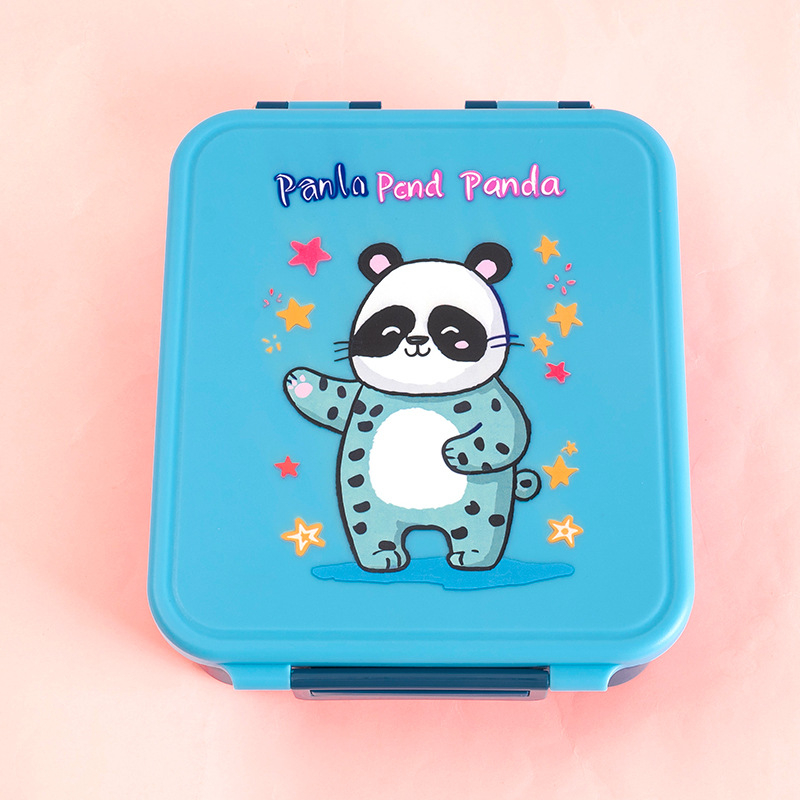 Детска правоъгълна разделена кутия за обяд с чашка за супа и прибори (вилица и лъжица), хранителен клас PP, 501–800 ml, подходяща за микровълнова