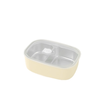 Lexi Неръждаема стомана – разделена кутия за обяд, запечатана и непропусклива, годна за микровълнова, обем 1–2 л